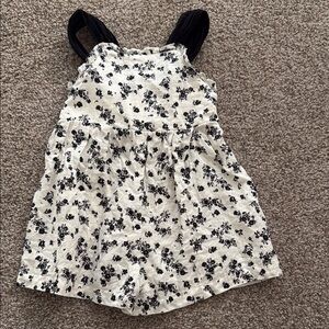 Zara Black and White Floral Dress